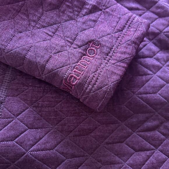 Marmot Annie Quilted Cowl Turtle Neck Maroon Pullover Sweatshirt Womens … - Picture 10 of 10